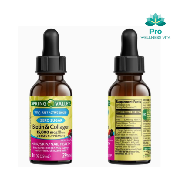 Spring Valley Biotin & Collagen liquid drops